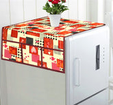 Kuber Industries Heart Design PVC Fridge Top Cover with 6 Utility Side Pockets (Gold)-HS_38_KUBMART21086, Standard